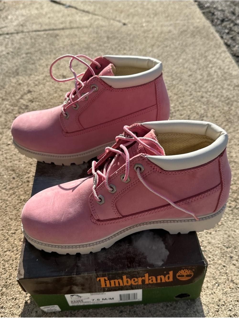 Timberland Women's Pink Lace-Up Waterproof Boots new/tags size 7.5M - Picture 4 of 10